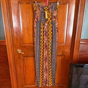 Floral Print Maxi Dress - Multicolor